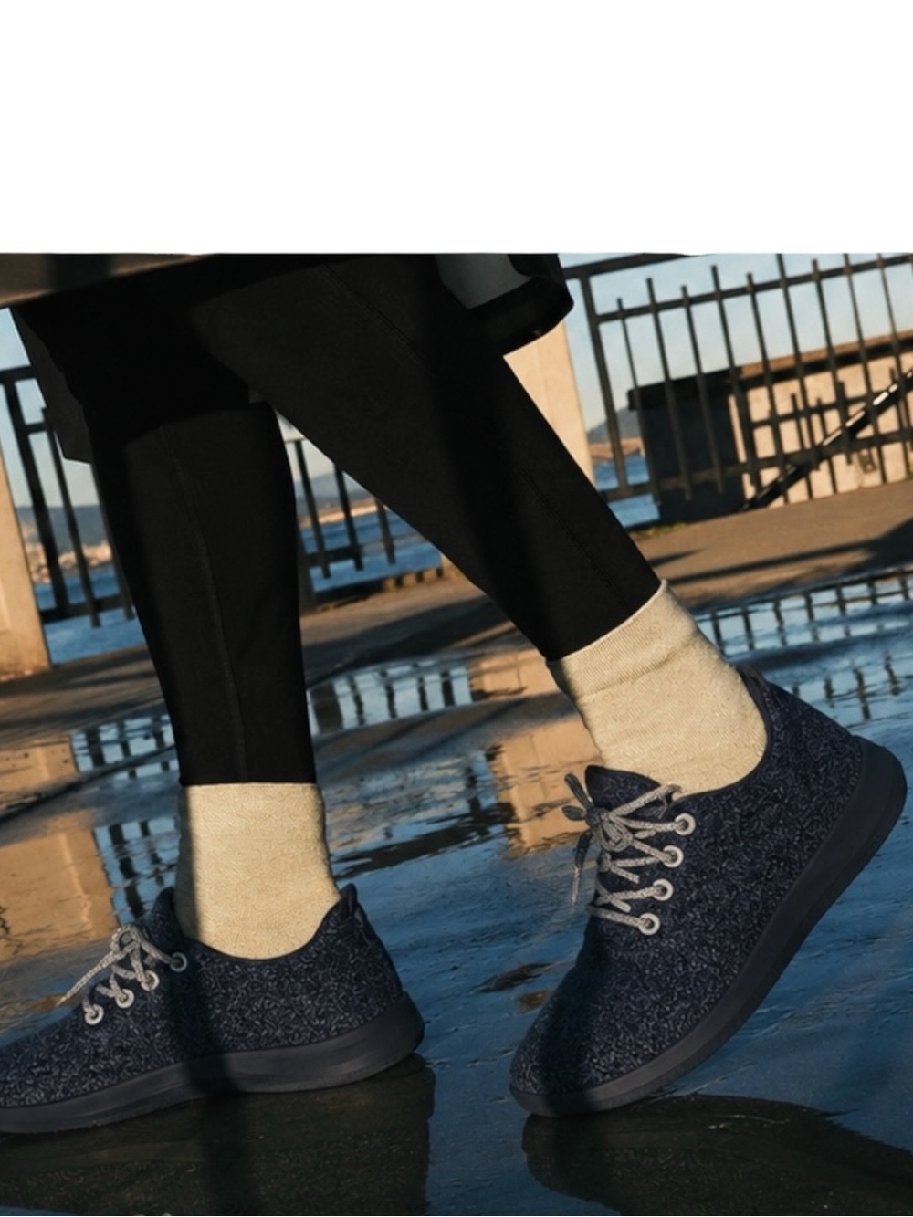 Allbirds Women's Size 9 Merino Wool Running Sneakers Lace Up Navy Black Gray